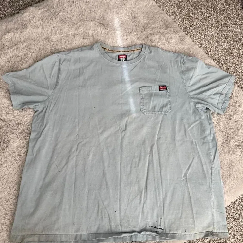 Wrangler Men's Light Blue Pocket T Shirt 3xl